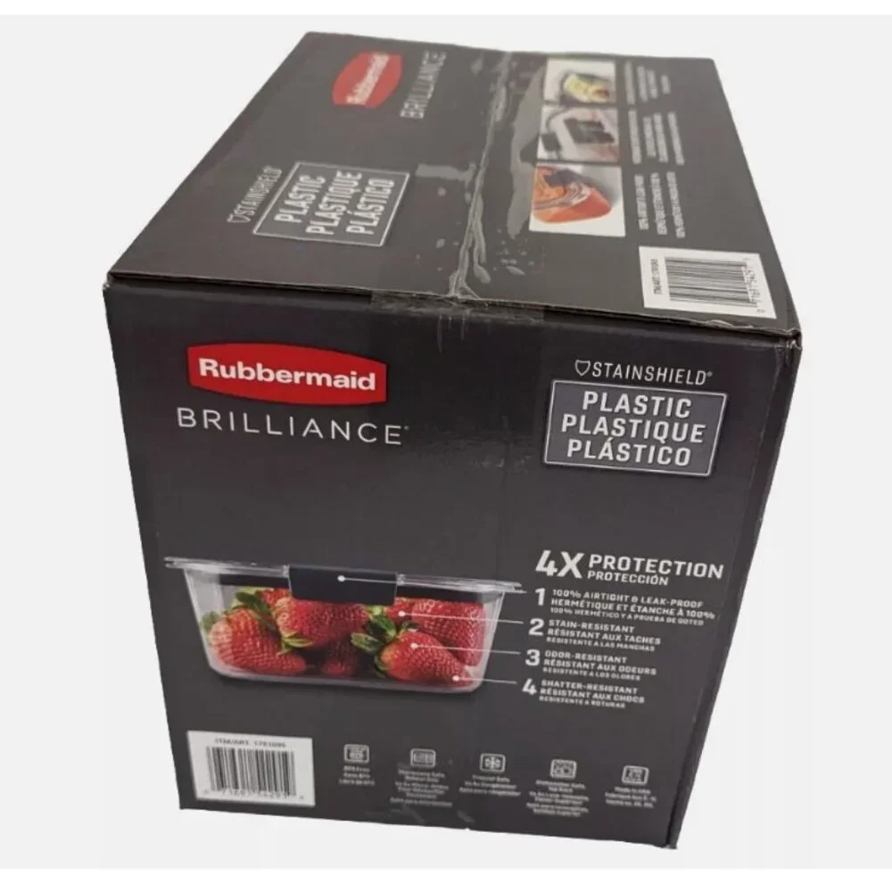 Rubbermaid 16_piece Brilliance Plastic Food Storage Containers